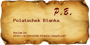 Polatschek Blanka névjegykártya
